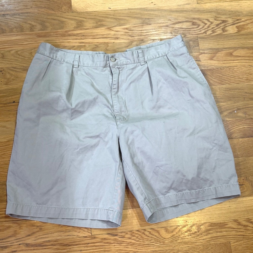 Polo Ralph Lauren Tyler Short Mens 38 Tan Khaki Pleated 100% Cotton Chino Shorts